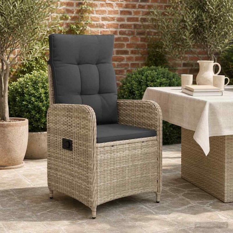 Chaise de jardin inclinable Gris clair et gris foncé 648693648693