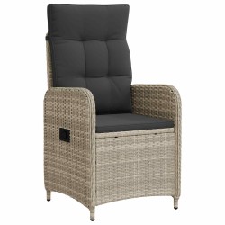 Chaise de jardin inclinable Gris clair et gris foncé 648693648693
