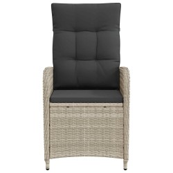 Chaise de jardin inclinable Gris clair et gris foncé 648693648693