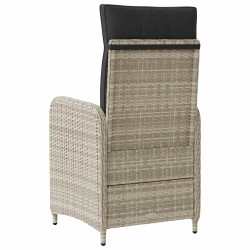 Chaise de jardin inclinable Gris clair et gris foncé 648693648693