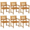Chaises de jardin 6 pcs Naturel Bois d'Acacia Massif 648699648699