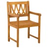Chaises de jardin 6 pcs Naturel Bois d'Acacia Massif 648699648699