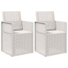 Chaises de jardin salle à manger 2 pcs Blanc PP 648711648711