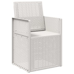 Chaises de jardin salle à manger 2 pcs Blanc PP 648711648711