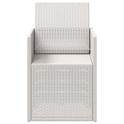 Chaises de jardin salle à manger 2 pcs Blanc PP 648711648711