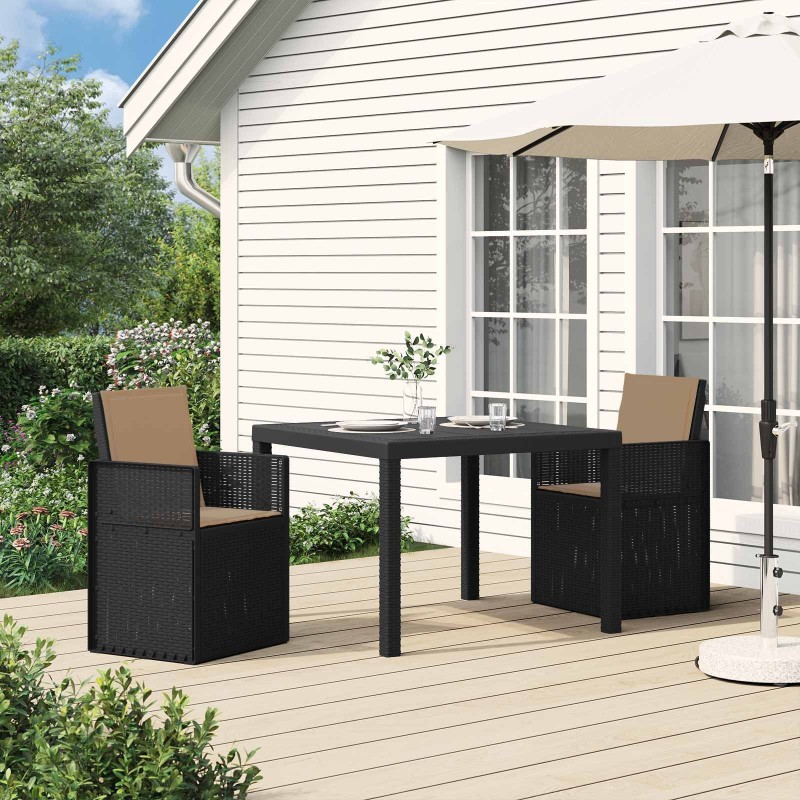 Chaises de jardin salle à manger 2 pcs Anthracite et taupe PP 648713648713