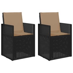 Chaises de jardin salle à manger 2 pcs Anthracite et taupe PP 648713648713