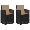 Chaises de jardin salle à manger 2 pcs Anthracite et taupe PP 648713648713