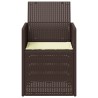 Chaises de jardin salle à manger 2 pcs Marron et crème PP 648715648715