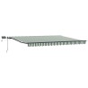 Auvent rétractable Vert et blanc 400 × 300 cm 648720648720