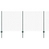 Clôture grillagée avec poteau 25 x 1 m Acier galvanisé Vert 648721648721