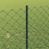 Clôture grillagée avec poteau 25 x 1 m Acier galvanisé Vert 648721648721