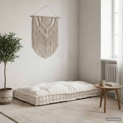 Coussin de canapé sur palette Crème 120 x 80 x 12 cm Tissu 648730648730