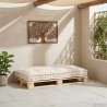 Coussin de canapé sur palette Crème 120 x 80 x 12 cm Tissu 648730648730