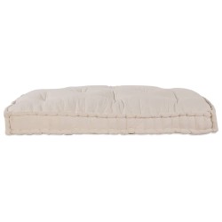 Coussin de canapé sur palette Crème 120 x 80 x 12 cm Tissu 648730648730