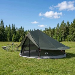 Tente Tipi Vert armée 800 x 800 x 430 cm Polyester et Acier 648746648746