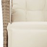 Ensemble à manger de jardin avec coussins 5pcs Beige poly rotin 648748648748