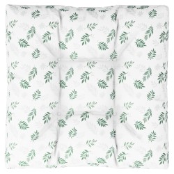 Coussin de palette motif de feuilles 70x70x12 cm tissu 648752648752
