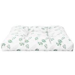 Coussin de palette motif de feuilles 70x70x12 cm tissu 648752648752