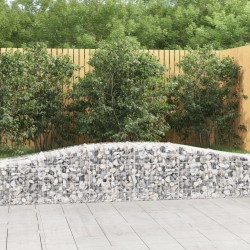 Paniers à gabions arqués 6 pcs 400x50x40/60 cm Fer galvanisé 648772648772