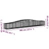 Paniers à gabions arqués 6 pcs 400x50x40/60 cm Fer galvanisé 648772648772