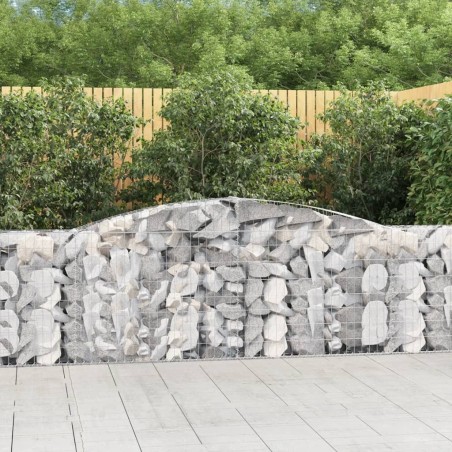 Paniers à gabions arqués 5 pcs 400x30x100/120 cm Fer galvanisé 648773648773