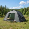 Tente Cabane avec toit Vert armée 400 x 210 x 180 cm Polyester 648783648783