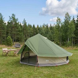 Tente Tipi avec toit Vert 700 x 700 x 395 cm Polyester et Acier 648794648794