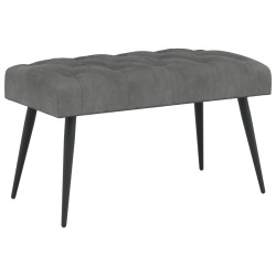 Banc avec capitonnage bouton Gris foncé 80 x 40 x 46 cm Velours 648801648801