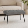 Banc avec capitonnage bouton Gris foncé 80 x 40 x 46 cm Velours 648801648801