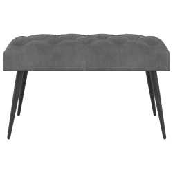 Banc avec capitonnage bouton Gris foncé 80 x 40 x 46 cm Velours 648801648801