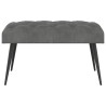 Banc avec capitonnage bouton Gris foncé 80 x 40 x 46 cm Velours 648801648801