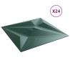 Panneaux muraux Étoile 24 pcs Vert Étoile 50 x 50 cm Mousse XPS 648804648804