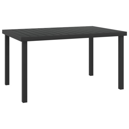 Table de jardin noire 140x90x74 cm aluminium et WPC 648806648806