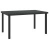 Table de jardin noire 140x90x74 cm aluminium et WPC 648806648806