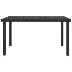 Table de jardin noire 140x90x74 cm aluminium et WPC 648806648806