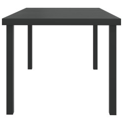 Table de jardin noire 140x90x74 cm aluminium et WPC 648806648806