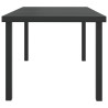 Table de jardin noire 140x90x74 cm aluminium et WPC 648806648806