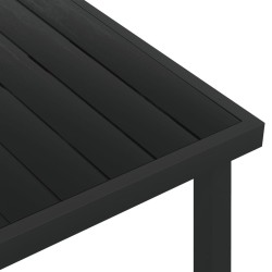 Table de jardin noire 140x90x74 cm aluminium et WPC 648806648806