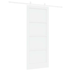 Porte coulissante Blanc 83 x 202 cm Bois de pin massif 648807648807