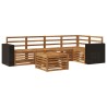 Ensemble de canapé d'angle 6 pcs Naturel Bois d'Acacia Massif 648817648817