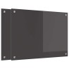 Crédence de cuisine 2 pcs Gris foncé 70 x 50 cm verre trempé 648830648830
