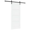 Porte coulissante Blanc et noir 83 x 202 cm Bois de pin massif 648831648831