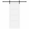 Porte coulissante Blanc et noir 83 x 202 cm Bois de pin massif 648831648831