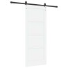 Porte coulissante Blanc et noir 83 x 202 cm Bois de pin massif 648831648831