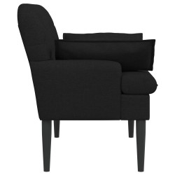 Canapé love seat avec capitonnage en boutons Noir Tissu 648832648832