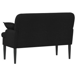 Canapé love seat avec capitonnage en boutons Noir Tissu 648832648832