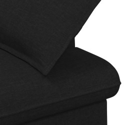 Canapé love seat avec capitonnage en boutons Noir Tissu 648832648832