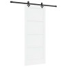 Porte coulissante Blanc et noir 83 x 202 cm Bois de pin massif 648834648834