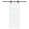 Porte coulissante Blanc et noir 83 x 202 cm Bois de pin massif 648834648834